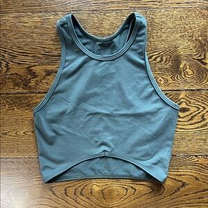 Fleo Green Racerback Crop Top